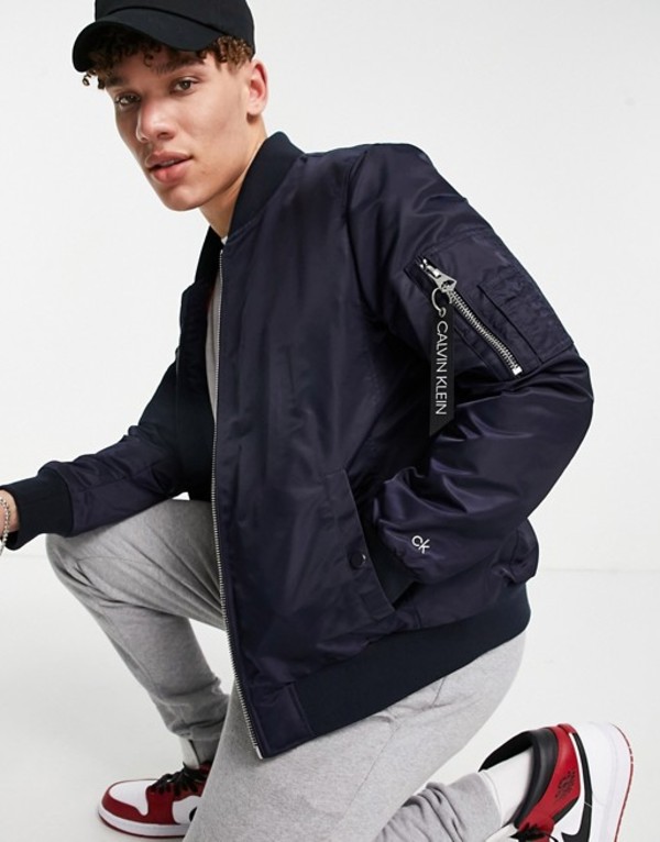 本物新品保証 メンズファッション コート ジャケット ジャケット ブルゾン メンズ カルバンクライン アウター Navy Navy In Jacket Bomber Ma 1 Klein Calvin Pascasarjana Unsrat Ac Id