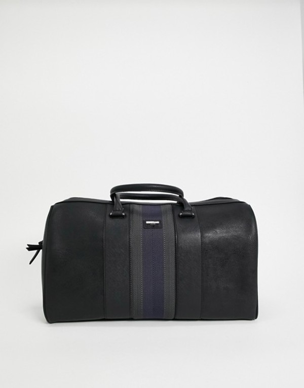 人気ブランドを テッドベーカー メンズ ボストンバッグ バッグ Ted Baker Faux Leather Webbing Carryall In Black Black 代引不可 Grupolucre Com Br