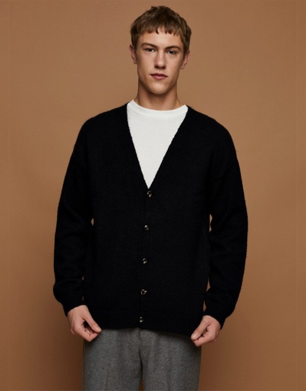 絶対一番安い トップマン メンズ カーディガン アウター Topman Fluffy Knitted Cardigan In Black Black 楽天1位 Blog Personeriacartagena Gov Co