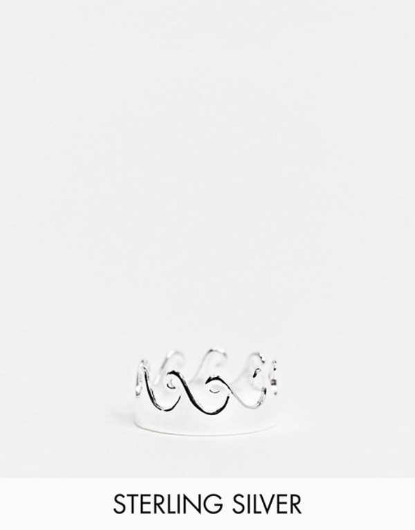 超大特価 エイソス メンズ 指輪 アクセサリー Asos Design Sterling Silver Cutout Wave Ring In Silver Silver Rakuten Www Mauxiliadoralugo Com