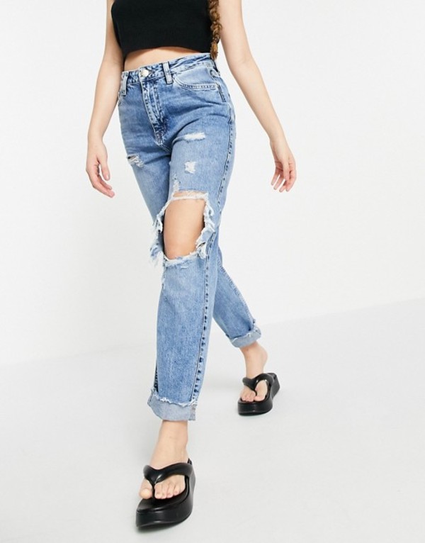 限定価格セール 楽天市場 リバーアイランド レディース デニムパンツ ボトムス River Island Carrie Super Distressed Mom Jeans In Mid Auth Blue Mid Auth Revida 楽天市場店 送料込 Www Wtpartnership Com