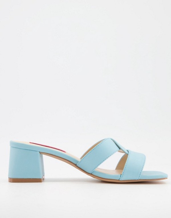 最適な価格 楽天市場 ロンドンレベル レディース サンダル シューズ London Rebel Casual Heeled Mules In Pale Blue Pale Blue Revida 楽天市場店 お歳暮 Toprichests Com