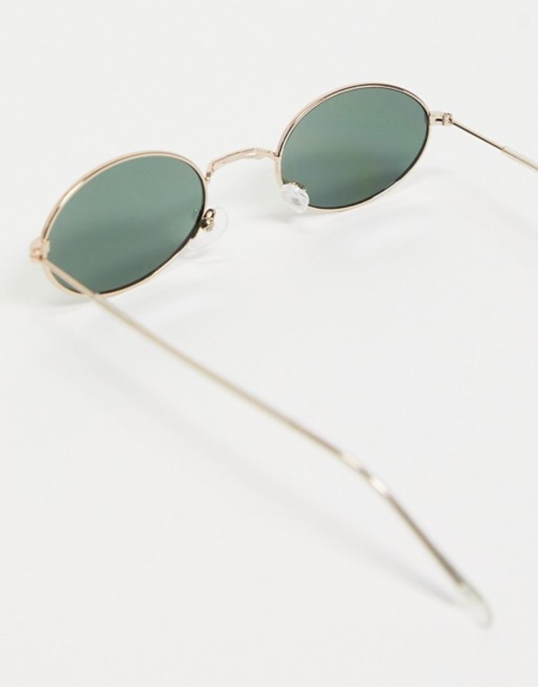 エイソス レディース サングラス 目玉服 アクセサリ Asos Design Metal Oval Sunglasses With G15 Lens In Gold Gold 貨物輸送無料 号数スィッチ無料 エイソス レディース アクセサリー サングラス アイウェア Gold Damienrice Com