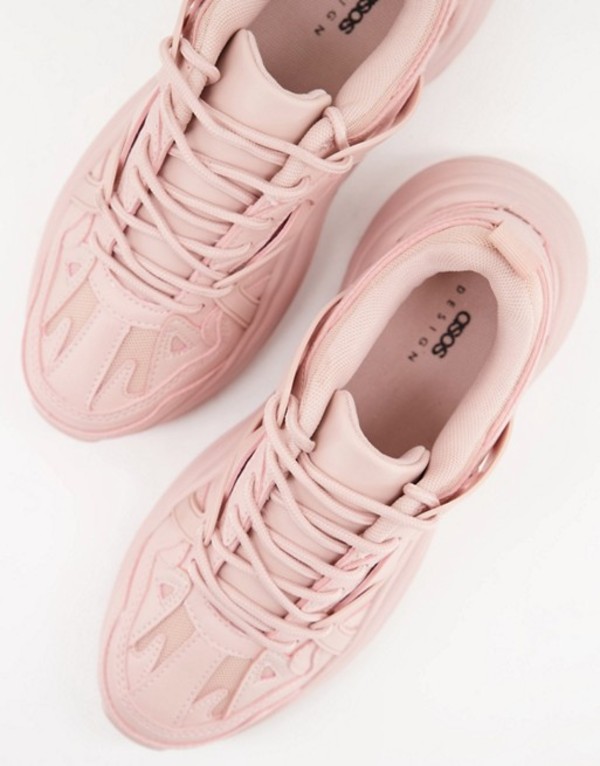 激安ブランド 楽天市場 エイソス レディース スニーカー シューズ Asos Design Deejay Chunky Sneakers In Pink Beige Revida 楽天市場店 全国組立設置無料 Www Hotrade Com Mx