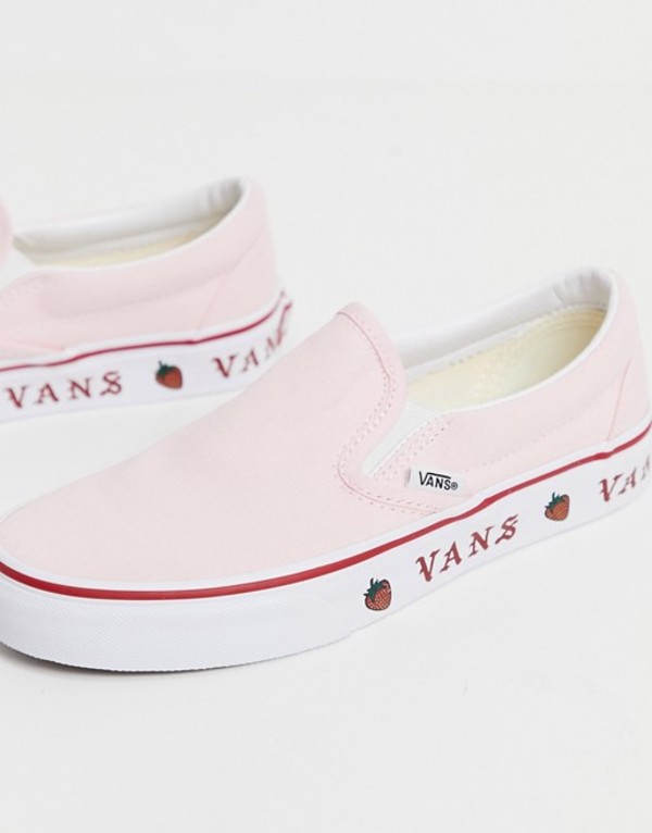 バンズ レディース スニーカー シューズ Vans Classic Slip On Sidewall Print Sneakers In Pink Pink 送料無料 大きさ差し換える無料 バンズ レディース シューズ スニーカー Pink Pasadenasportsnow Com