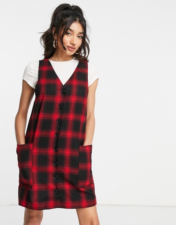 好評 マンゴ レディース ワンピース トップス Mango Pinafore Dress In Check Check 売り切れ必至 Csckerala Com