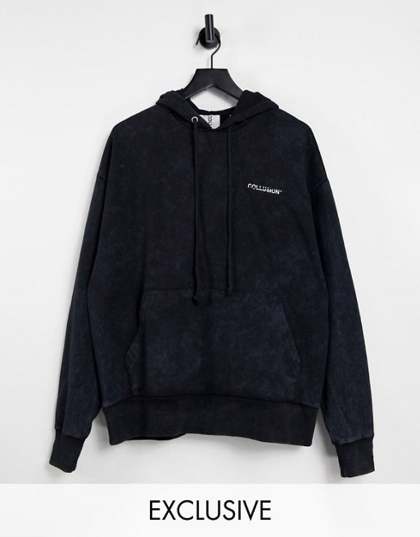 コルージョン レディース パーカー スエット アウター Collusion Unisex Oversized Hoodie In Charcoal Acid Wash Set Charcoal 貨物輸送無料 大いさ取り交す無料 コルージョン レディース アウター パーカー スウェット Charcoal Pasadenasportsnow Com