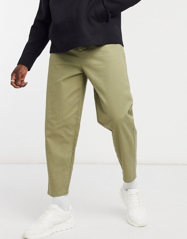 エイソス メンズ 心地よいズボン下 ボトムス Asos Design Oversized Tapered Fit Chinos In Light Khaki Khaki 送料無料 大きさつけ替える無料 エイソス メンズ ボトムス カジュアルパンツ Khaki Pasadenasportsnow Com