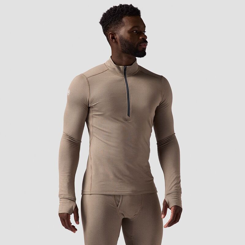 バックカントリー メンズ トップス Tシャツ Backcountry Pines Microgrid Ultra-Lt Baselayer 1/4-Zip Top - Men's Fallen Rock
