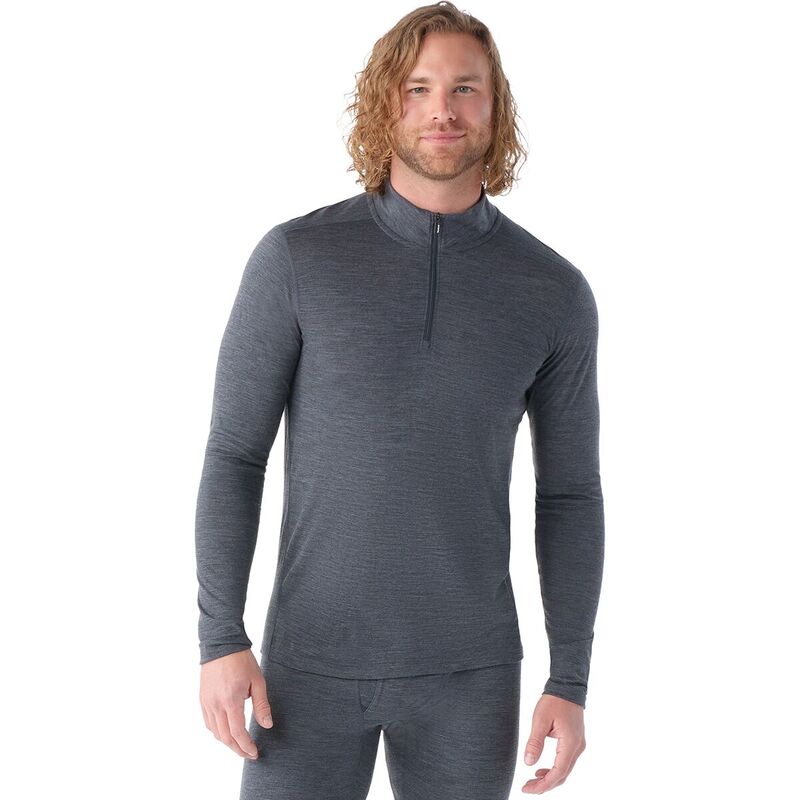 スマートウール メンズ トップス Tシャツ Smartwool Classic All-Season Merino 1/4-Zip Baselayer Top - Men's Iron Heather ヘザー