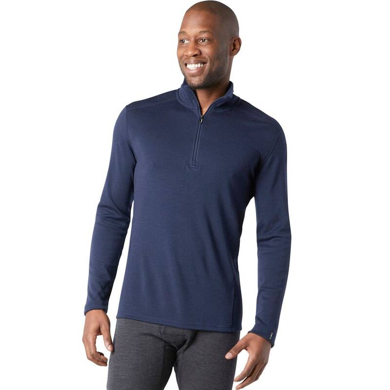 スマートウール メンズ トップス Tシャツ Smartwool Classic Thermal Merino 1/4-Zip Base Layer - Men's Deep Navy ネイビー｜ReVida 店