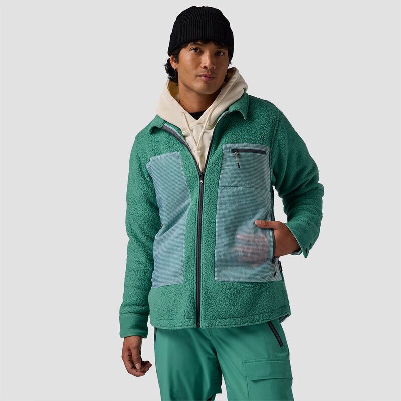バックカントリー メンズ アウター ジャケット・ブルゾン シャツ フリース ジャケット Backcountry Wander Pile-Fleece Shirt Jacket- Men's Gearhead Green グリーン｜ReVida 店