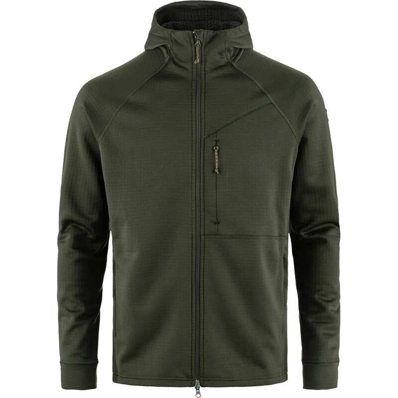 フェールラーベン メンズ アウター ジャケット・ブルゾン フリース パーカー Fjallraven Abisko Grid Fleece Hoodie - Men's Deep Forest フォレスト