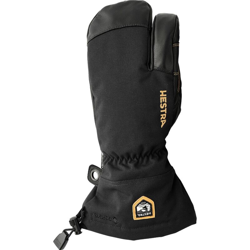 ヘストラ メンズ 付属物 グローブ なめし革 Hestra Army Leather GTX 3-Finger Mitten - Men\u0027s Black/Black 黒いこと