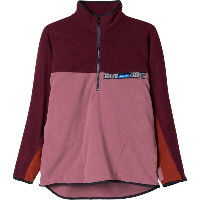カブー メンズ アウター ジャケット・ブルゾン シャツ フリース KAVU Throwshirt Fleece Pullover - 1/2-Zip - Men's Rose Block