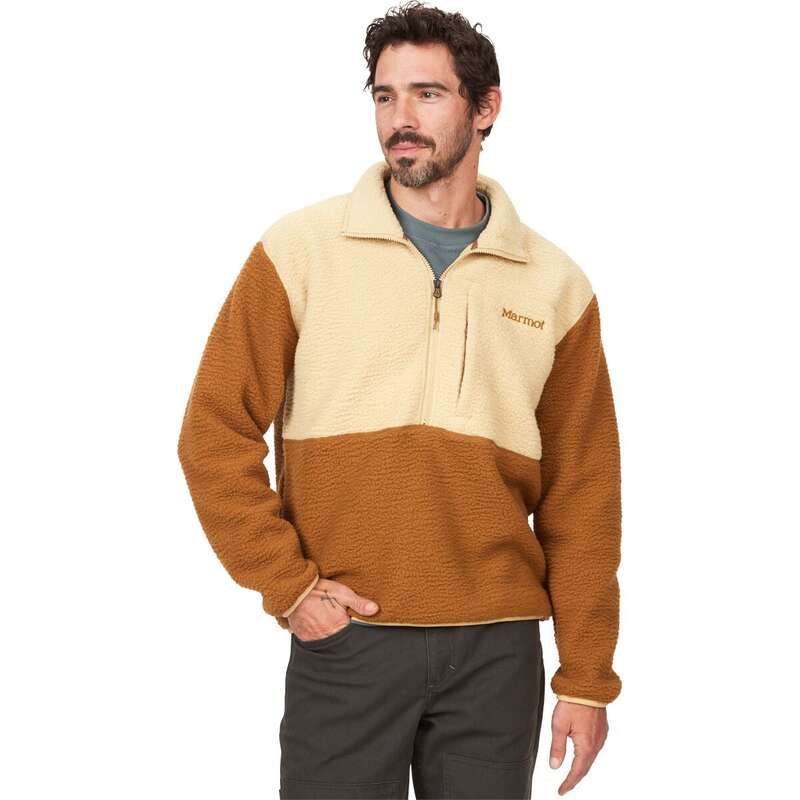 マーモット メンズ アウター ジャケット・ブルゾン フリース Marmot Aros 1/2-Zip Fleece - Men's Light Oak/Hazel｜ReVida 店
