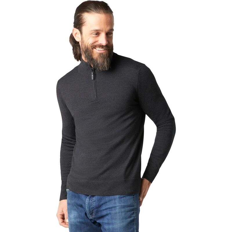 スマートウール メンズ アウター ニット・セーター セーター Smartwool Sparwood 1/2-Zip Sweater - Men's Charcoal Heather チャコール