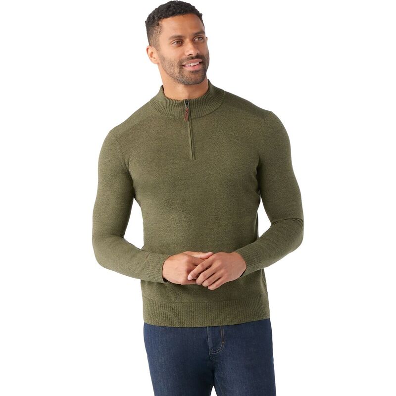 スマートウール メンズ アウター ニット・セーター セーター Smartwool Sparwood 1/2-Zip Sweater - Men's North Woods Heather/Winter Moss Heather ヘザー