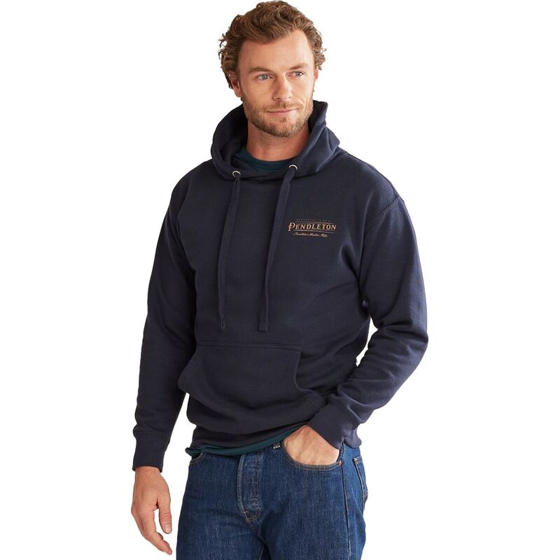ペンドルトン メンズ アウター パーカー・スウェット ロゴ パーカー Pendleton Heritage Logo Hoodie - Men's Navy Blazer/Gold ネイビー