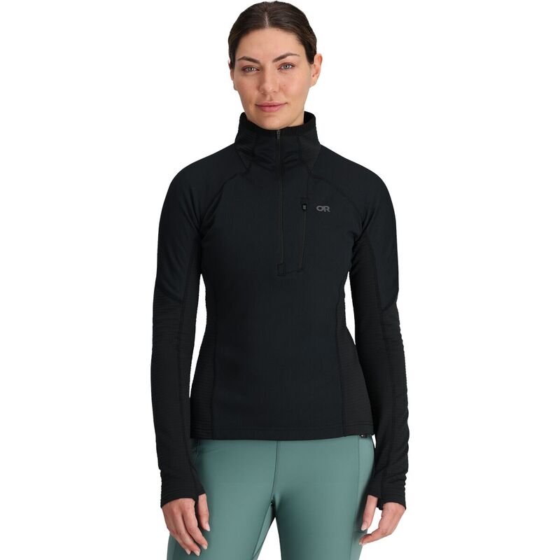 アウトドアリサーチ レディース アウター ジャケット・ブルゾン フリース Outdoor Research Deviator Fleece 1/2-Zip Pullover - Women's Black ブラック