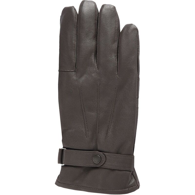 バブアー メンズ アクセサリー 手袋 レザー Barbour Burnished Leather Thinsulate Glove Dark Brown ブラウン