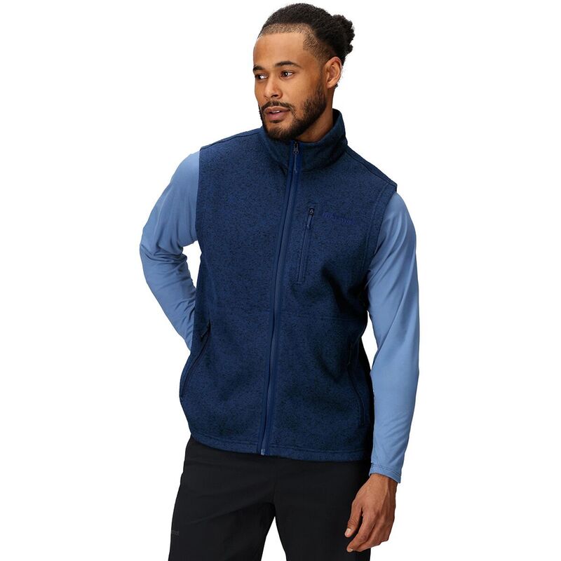 マーモット メンズ トップス ベスト Marmot Drop Line Vest - Men's Arctic Navy Heather ヘザー｜ReVida 店
