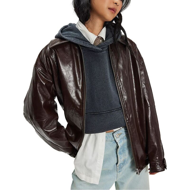 フリーピープル レディース アウター ジャケット・ブルゾン ジャケット Free People Sloane Vegan Jacket - Women's Chocolate チョコレート