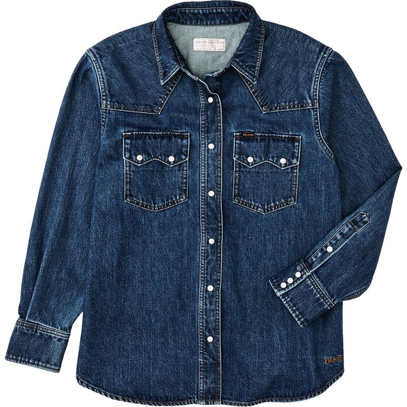 フィルソン レディース トップス Tシャツ デニム Filson Denim Western Shirt - Women's MedIndigo デニム｜ReVida 店