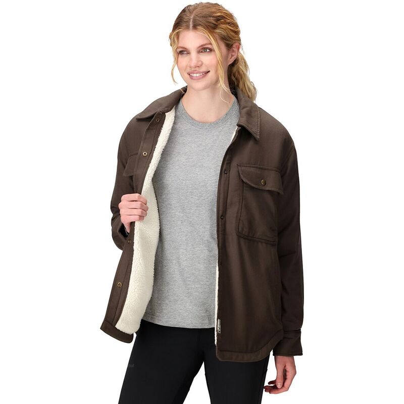 モルモット レディース アウター 上衣・上衣 上衣 Marmot Ridgefield Sherpa Flannel Jacket - Women\u0027s Hickory Nut