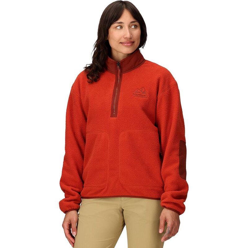 マーモット レディース アウター ジャケット・ブルゾン フリース Marmot Wanderer High Pile Fleece Pullover - Women Sumac