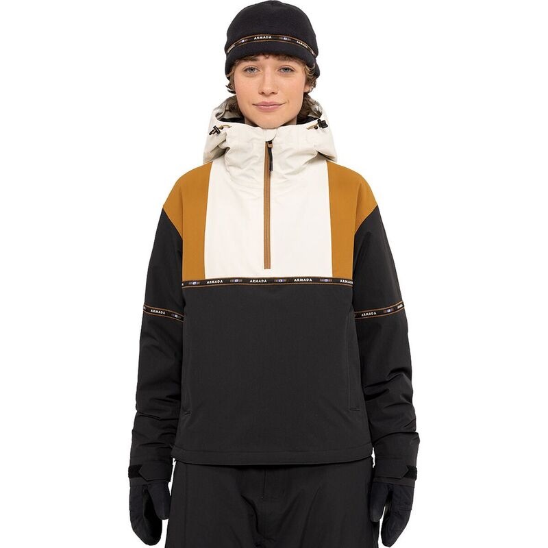 アルマダ レディース アウター ジャケット・ブルゾン ジャケット Armada Madaket 2L Insulated Anorak Jacket - Women's Golden Brown/Black/Cream クリーム