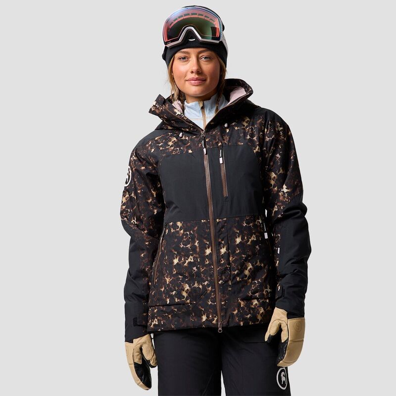 うしろ側カントリー レディース アウター 上衣・上衣 上衣 Backcountry CrestCruiser Insulated Jacket - Women\u0027s Leoportoise Print/Black 黒いこと