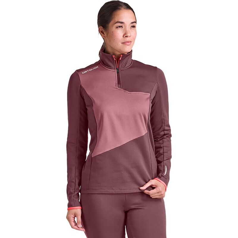 オルトボックス レディース トップス Tシャツ フリース Ortovox Fleece Light Zip Neck Top - Women's Winetasting