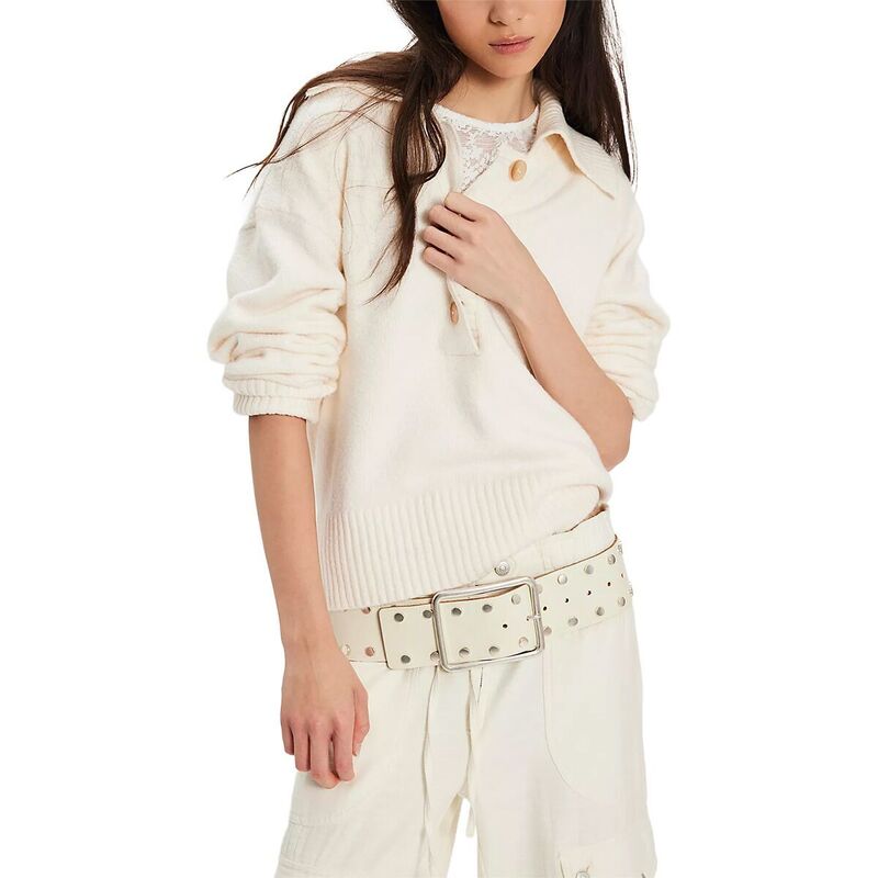 フリーピープル レディース アウター ニット・セーター ポロシャツ Free People Trading Up Polo - Women's Ivory アイボリー｜ReVida 店 24,336円