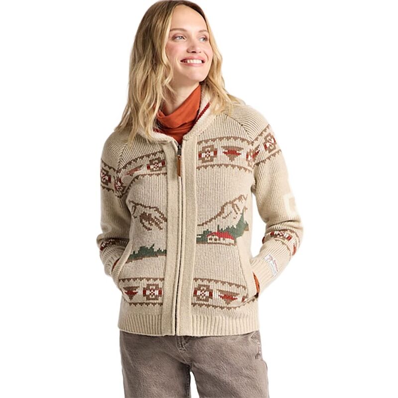 ペンドルトン レディース アウター ニット・セーター ウール カーディガン Pendleton Alpine Lambswool Zip-Up Cardigan - Women's Oatmeal Heather ヘザー