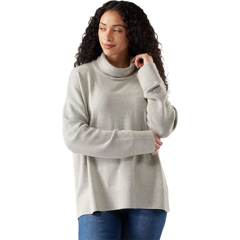 スマートウール レディース アウター ニット・セーター セーター Smartwool Edgewood Cowl Neck Sweater - Women's Almond/Light Gray グレー