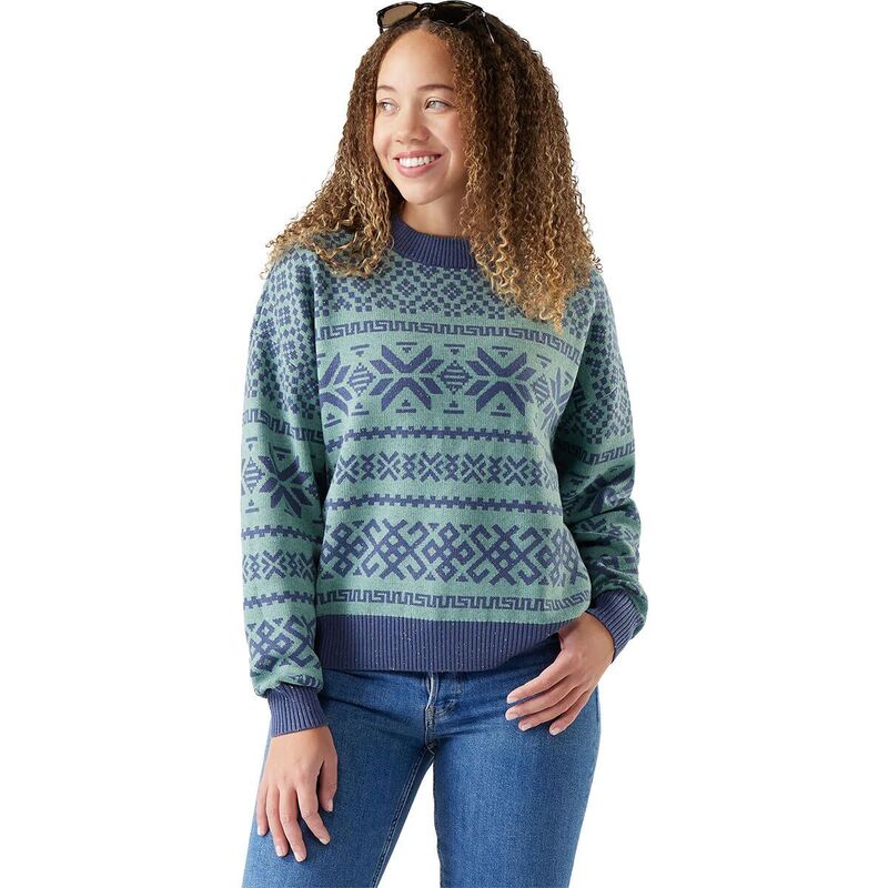 スマートウール レディース アウター ニット・セーター セーター Smartwool Edgewood Heritage Crew Sweater - Women's Arctic Green グリーン