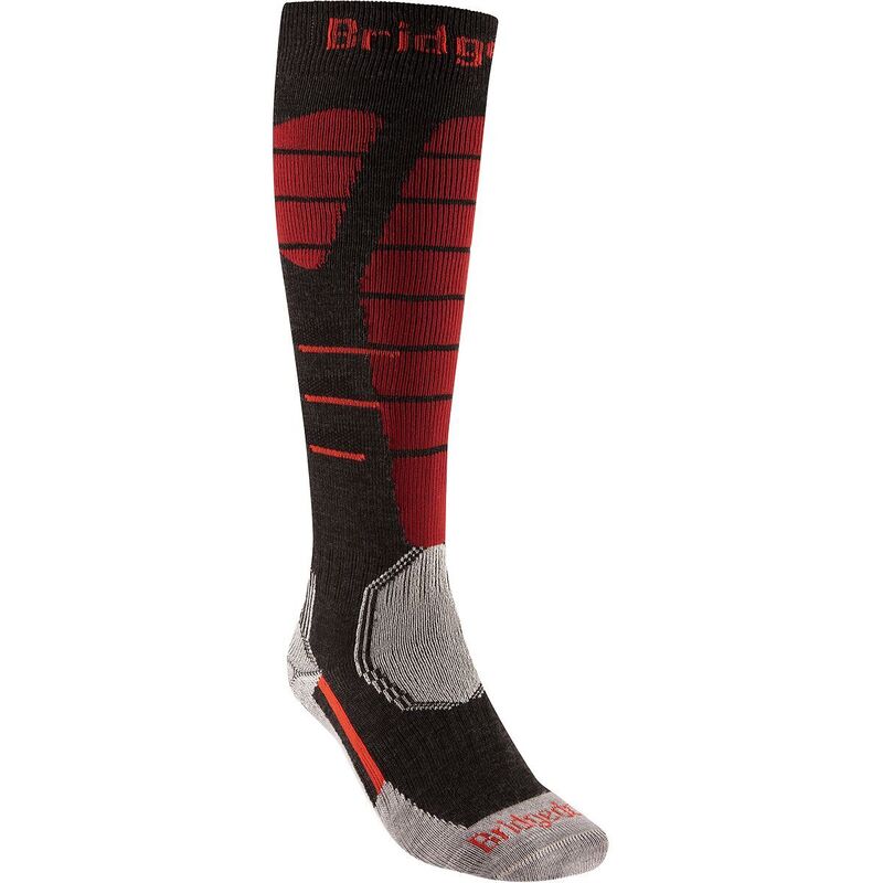 ブリッジデール メンズ アンダーウェア 靴下 Bridgedale Ski Easy On Merino Performance Sock - Men's Graphite/Red グラファイト 7,906円