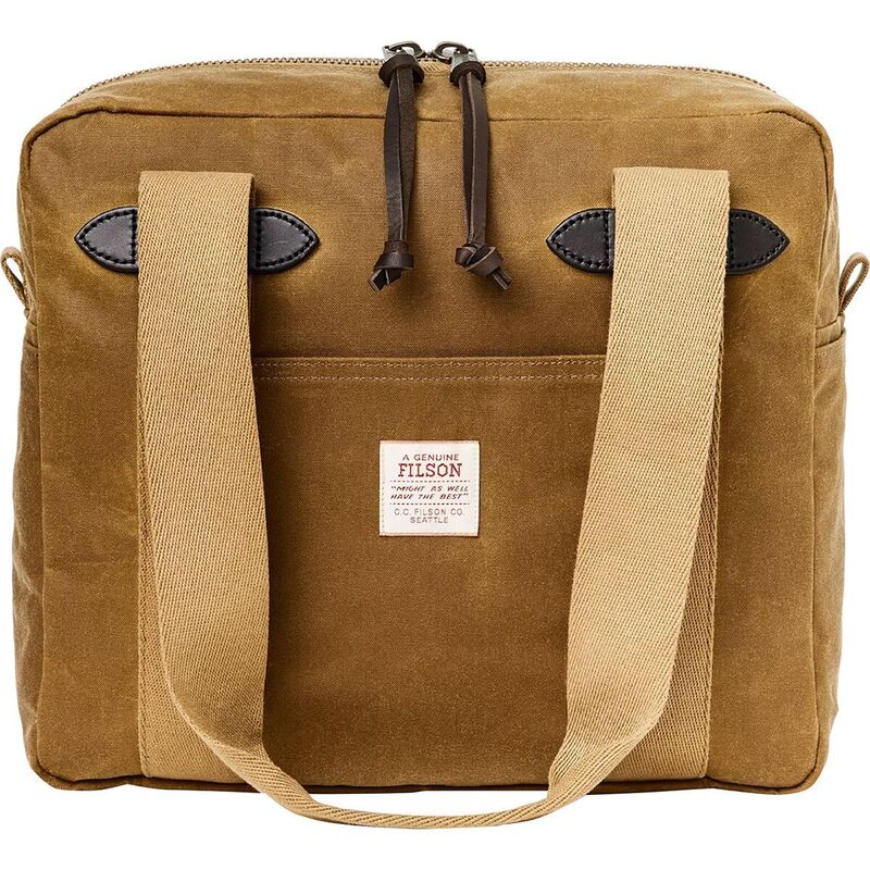 フィルソン メンズ 御徒面子 トートバッグ Filson Tin Cloth Tote Bag + Zipper Dark Tan タン