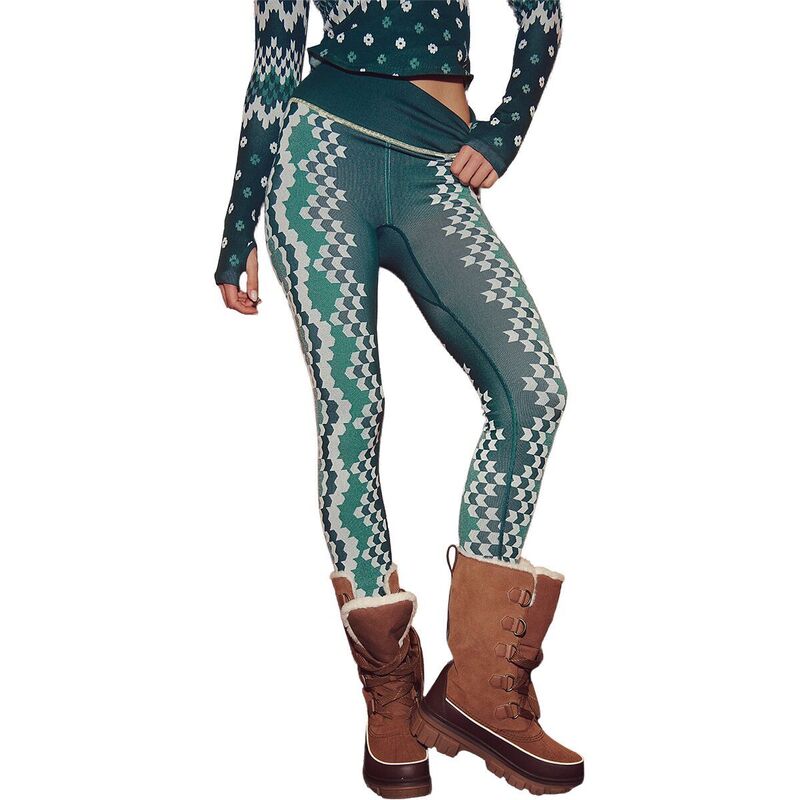 フリーピープル レディース ボトムス カジュアルパンツ FP Movement Myoko Jacquard Legging - Women's Evergreen Isle Knit|ReVida 店