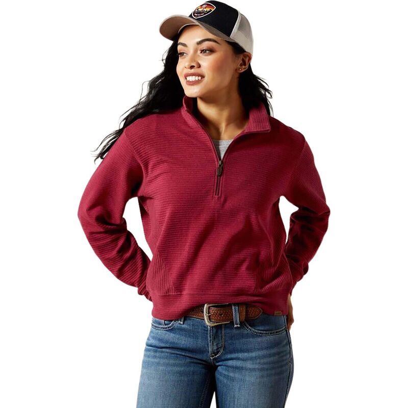 アリアト レディース アウター パーカー・スウェット Ariat High Noon 1/2-Zip Pullover - Women Beaujolais