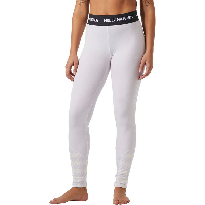 ヘリーハンセン レディース ボトムス 心地好いズボン下 グラフィック Helly Hansen Lifa Merino Midweight Graphic Pant - Women\u0027s Light Purple Houndstooth A パープル レディースファッション-パンツ-ボトムス