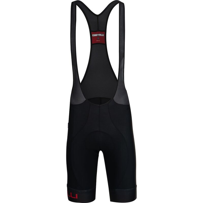 カステリ メンズ ボトムス 二分の一ズボン下・さる股引き Castelli Entrata Limitedition Bib Short - Men\u0027s Black/Black/Red 黒いこと メンズファッション-ズボン・パンツ