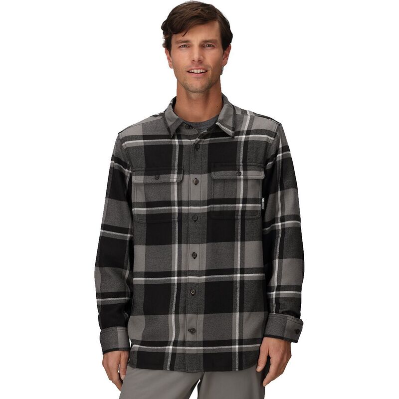 アウトドアリサーチ メンズ トップス シャツ Outdooresearch Feedback Flannel Twill Shirt - Men's Black/Pewter Plaid ブラック