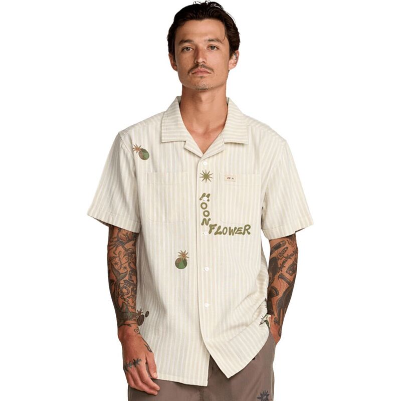 ルーカ メンズ トップス シャツ 半袖 RVCA Mel G Moonlight Short-Sleeve Shirt - Men's Antique White ホワイト