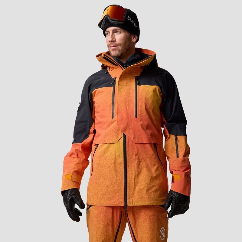 バックカントリー メンズ アウター ジャケット・ブルゾン コットン Backcountry Cottonwoods LT Xpore 3L Jacket - Men's Boundary Orange Ombre/Black ブラック