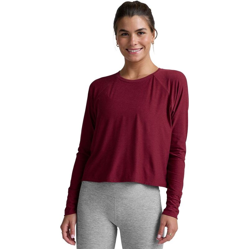 ビヨンドヨガ レディース トップス Tシャツ Beyond Yoga Featherweight Daydreamer Pullover - Women's Ruby Rusheather ヘザー