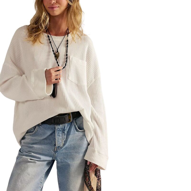 フリーピープル レディース トップス Tシャツ Free People Dawson Pockethermal Top - Women's Ivory アイボリー