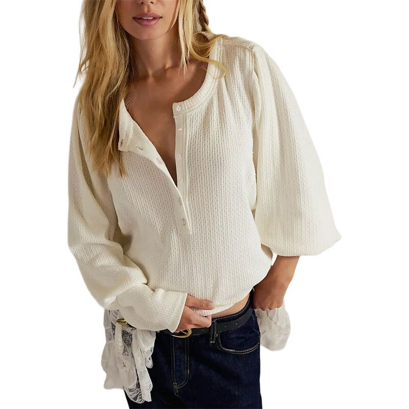 フリーピープル レディース トップス Tシャツ ニット Free People Quinn Knitop - Women's Ivory アイボリー