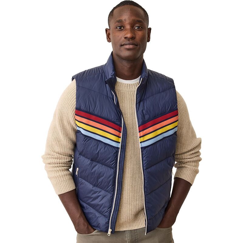 マリーン レイヤー メンズ トップス ベスト ナイロン Marine Layer Sporty Nylon Puffer Vest - Men's Navy ネイビー 28,656円